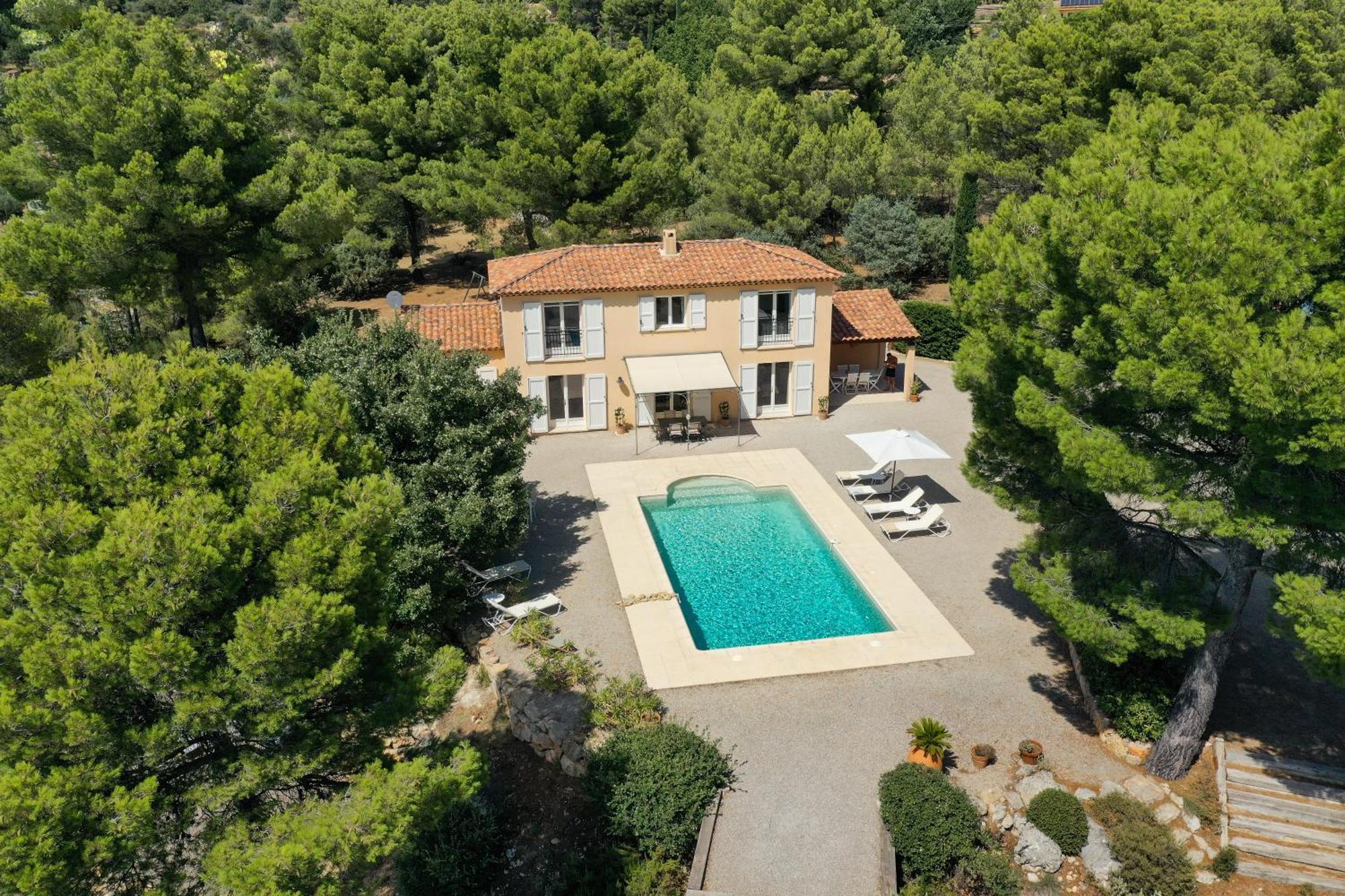 Villa "Le Sortilege" Vue Panoramique Et Piscine Tourtour Exterior foto