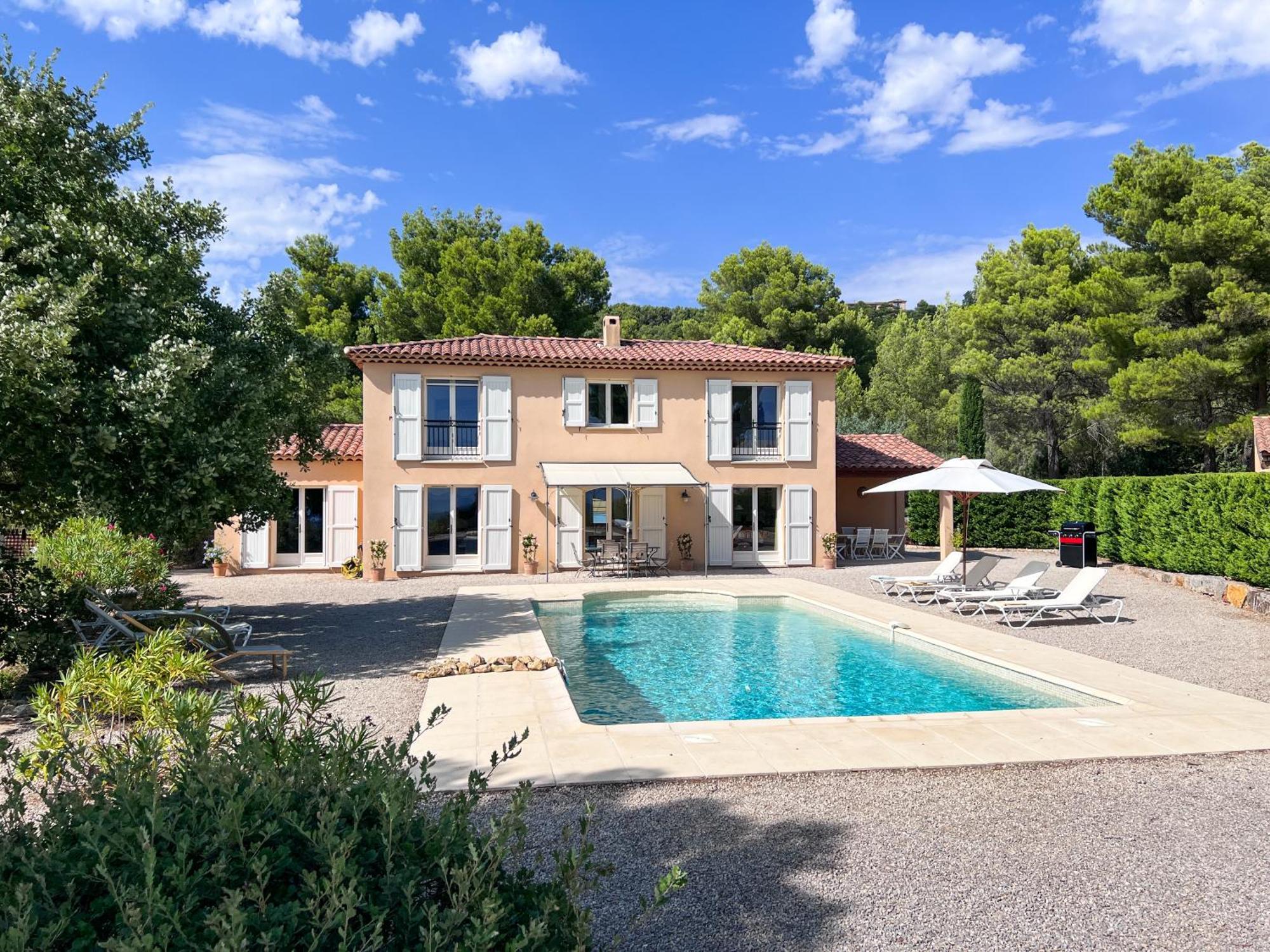 Villa "Le Sortilege" Vue Panoramique Et Piscine Tourtour Exterior foto